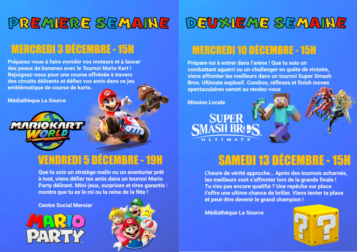 Flyer tournoi décembre 2025. verso